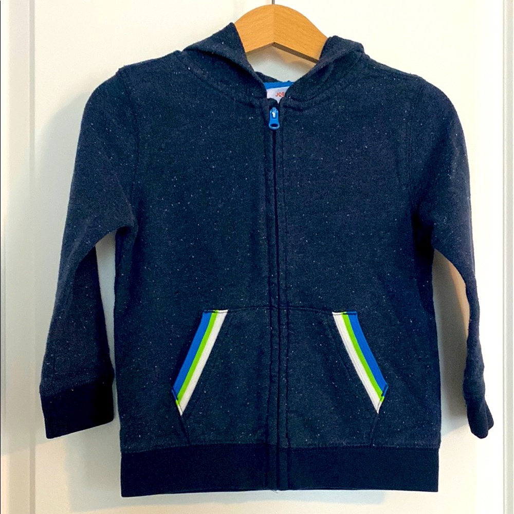 Joe fresh zip front hoodie with stripe detail at pockets
